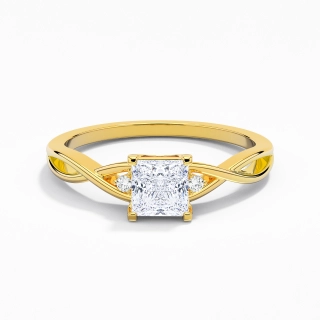 925 Sterling Silver Moissanite Engagement Ring