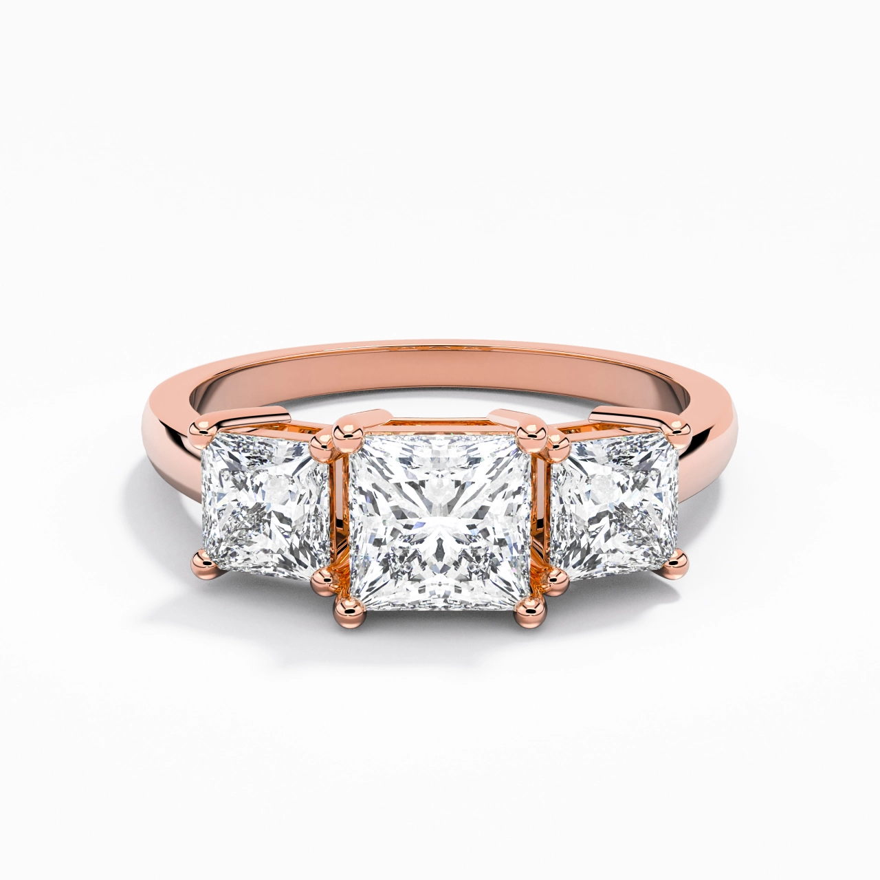 14K Rose Gold Moissanite Engagement Ring