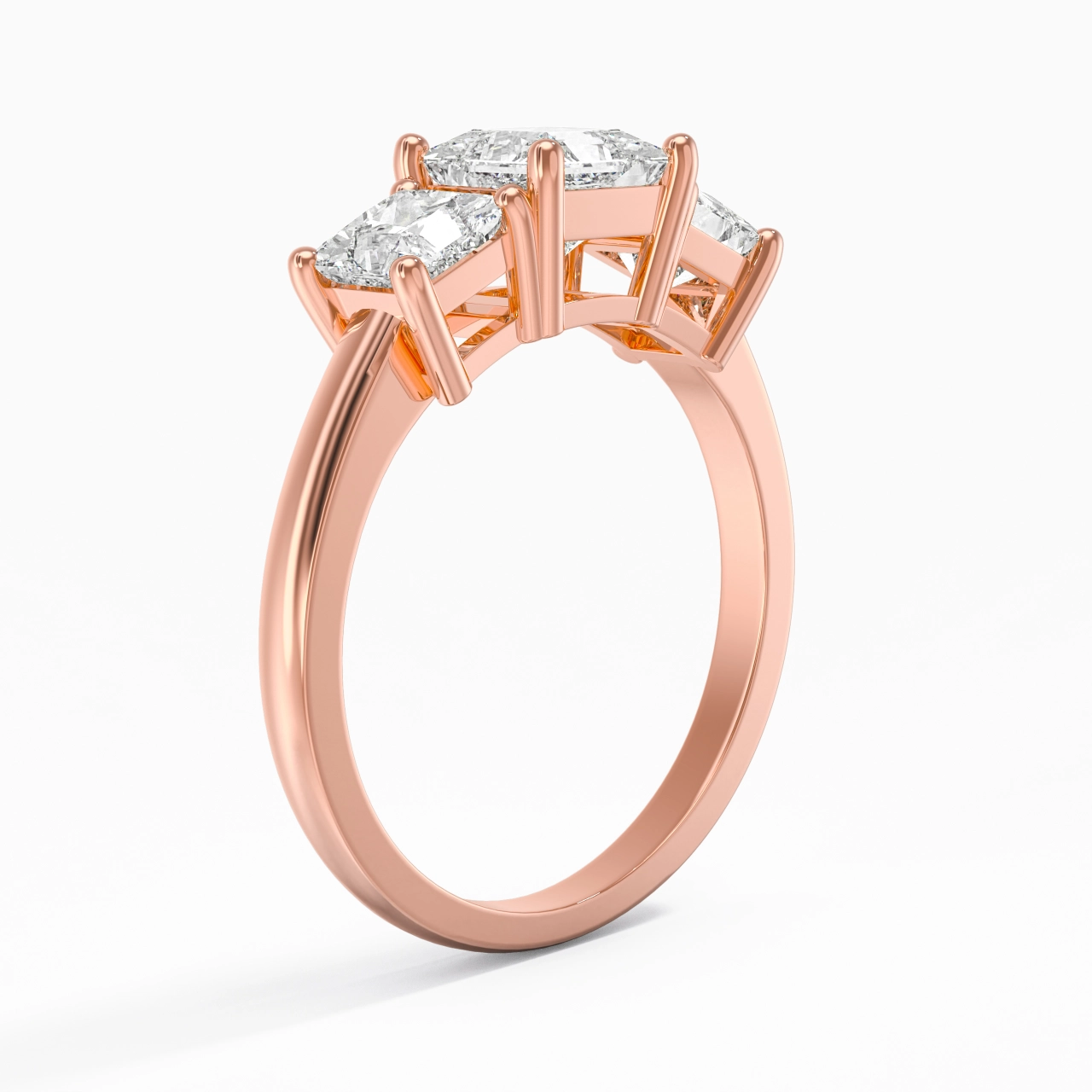 14K Rose Gold Moissanite Engagement Ring