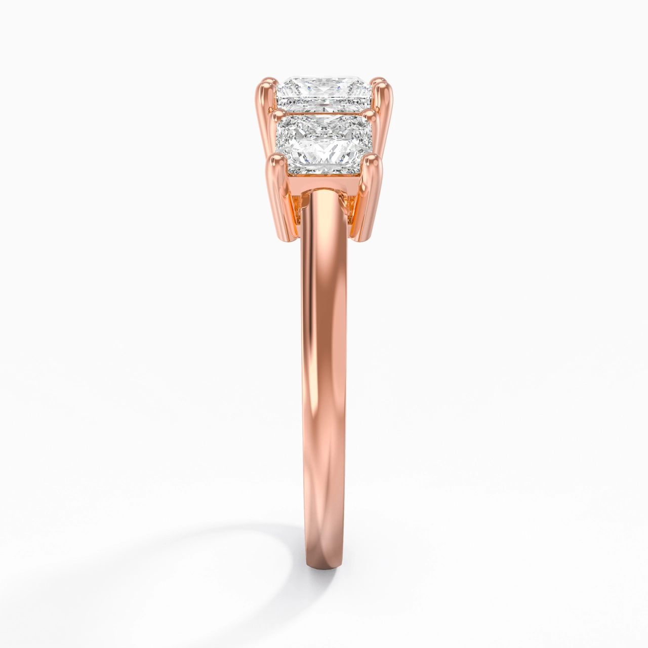 14K Rose Gold Moissanite Engagement Ring