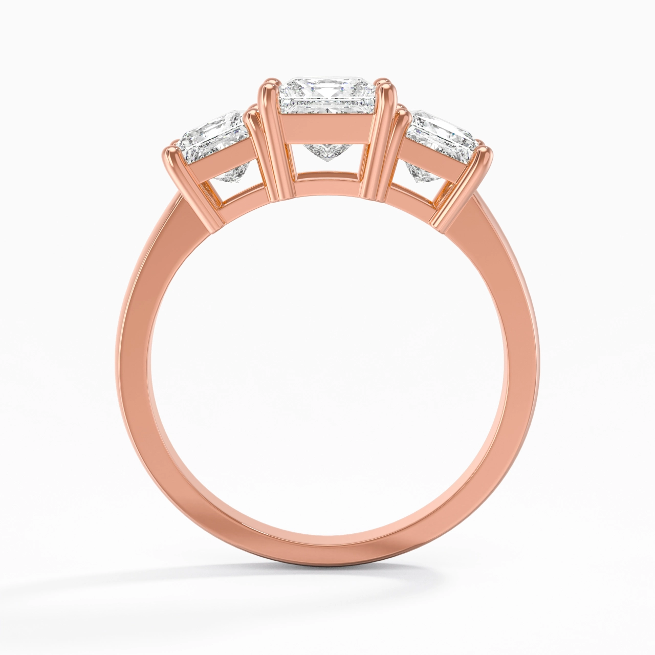 14K Rose Gold Moissanite Engagement Ring