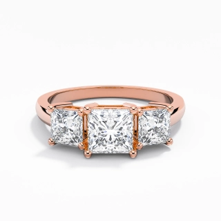 18K Rose Gold Moissanite Engagement Ring