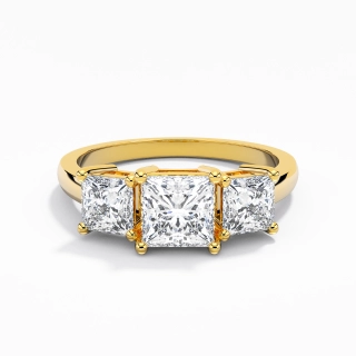 18K Gold Moissanite Engagement Ring