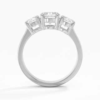 Argent sterling 925 Moissanite Bague de fiançailles