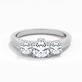 925 Sterling Silver Moissanite Engagement Ring