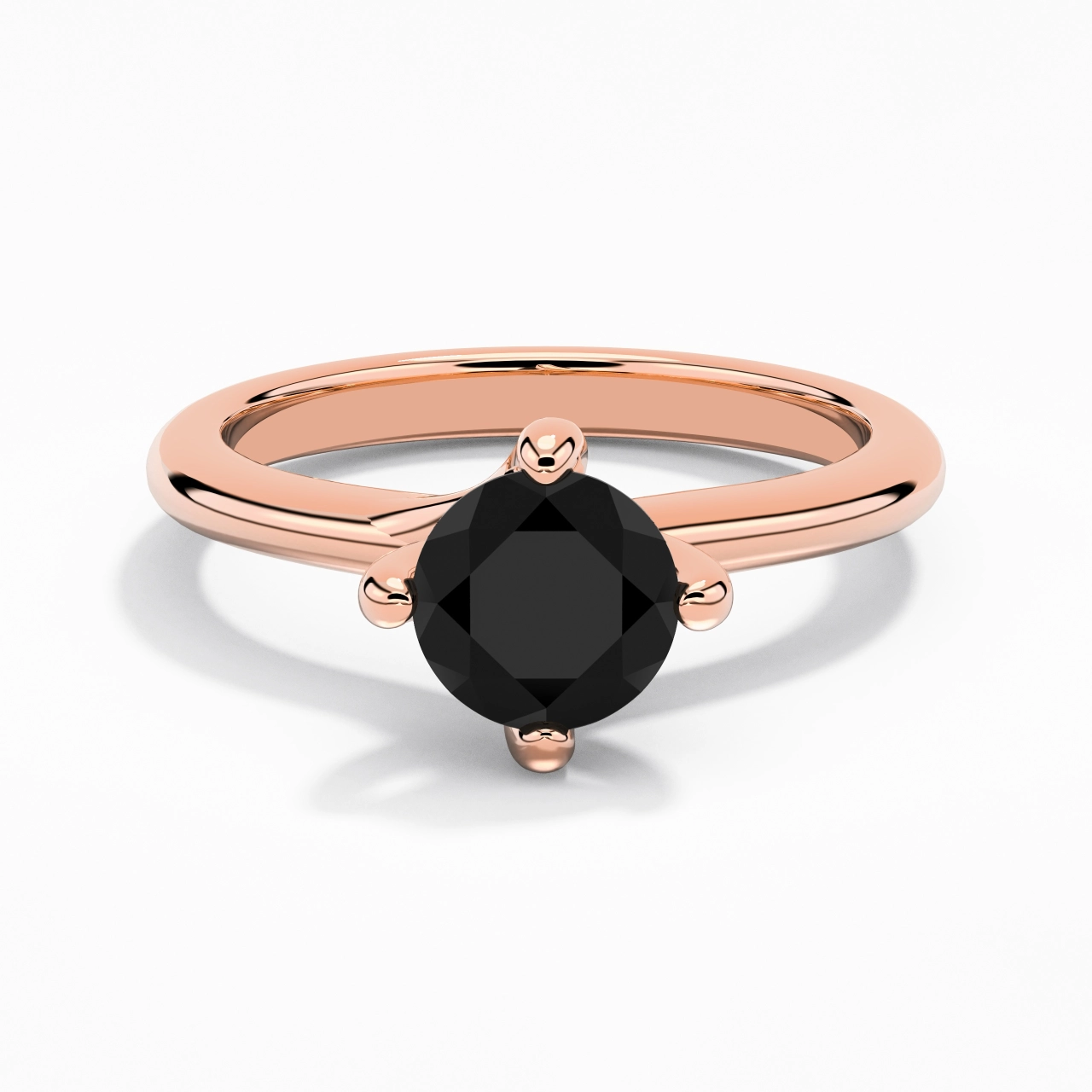 Minimalist Round Cut Engagement Ring