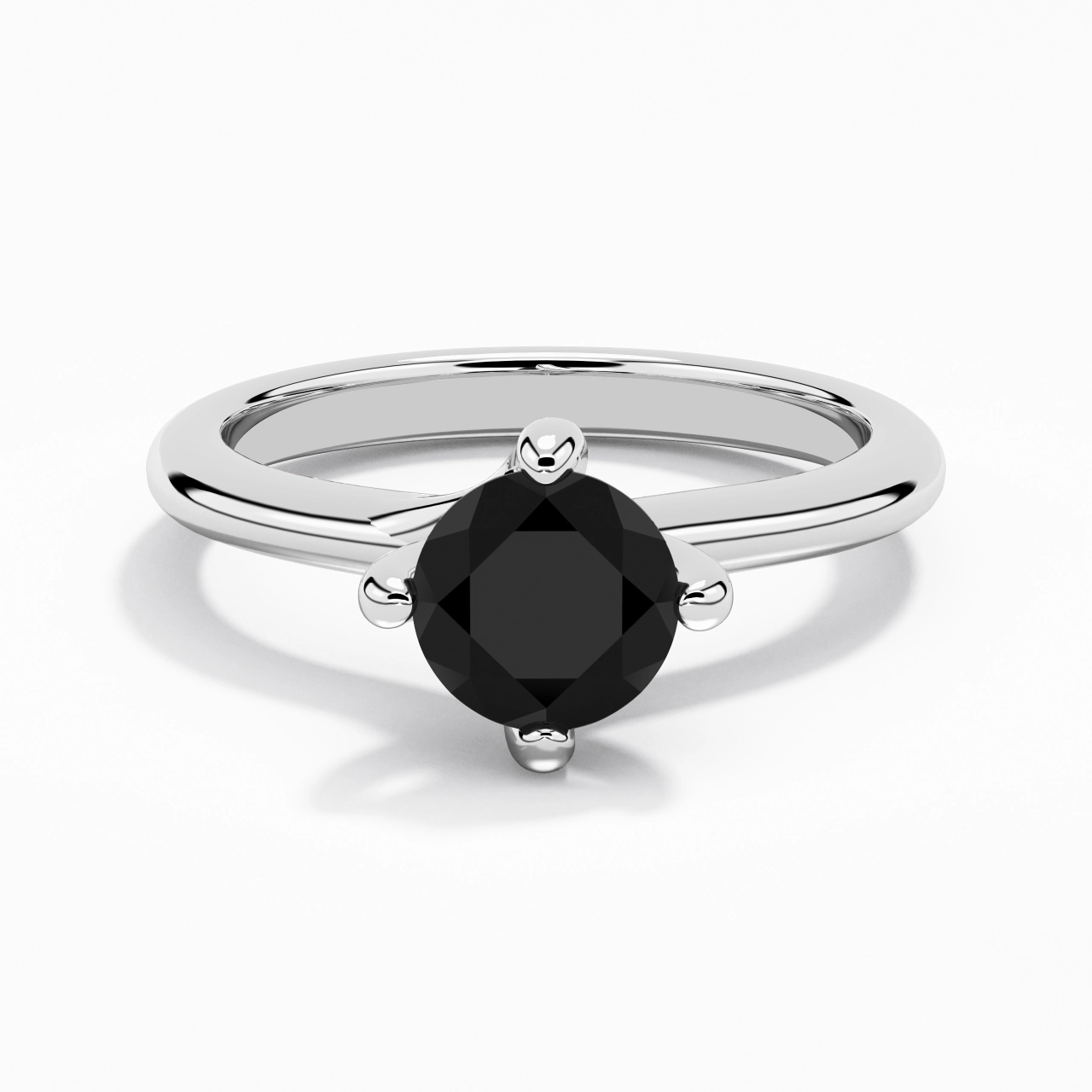 Minimalist Round Cut Engagement Ring