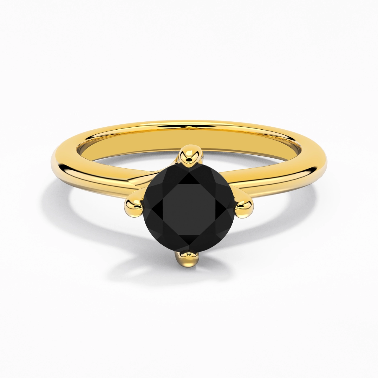 Minimalist Round Cut Engagement Ring