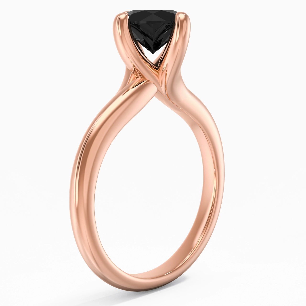 Minimalist Round Cut Engagement Ring