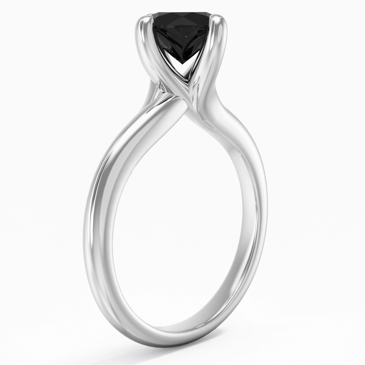 Minimalist Round Cut Engagement Ring