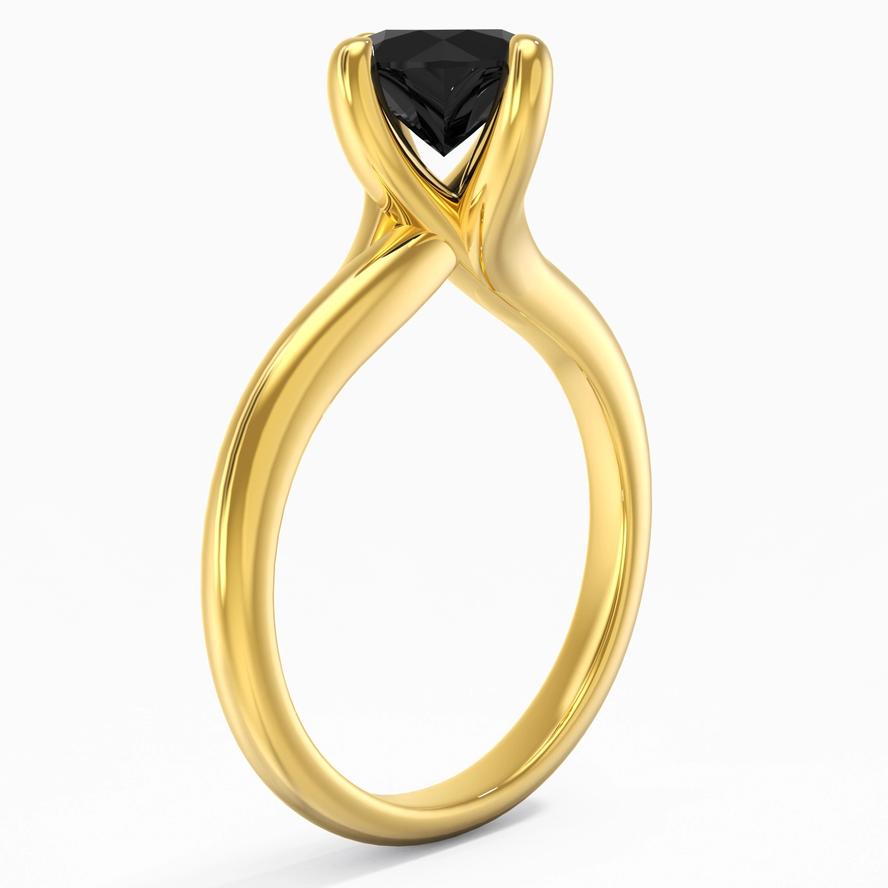 Minimalist Round Cut Engagement Ring
