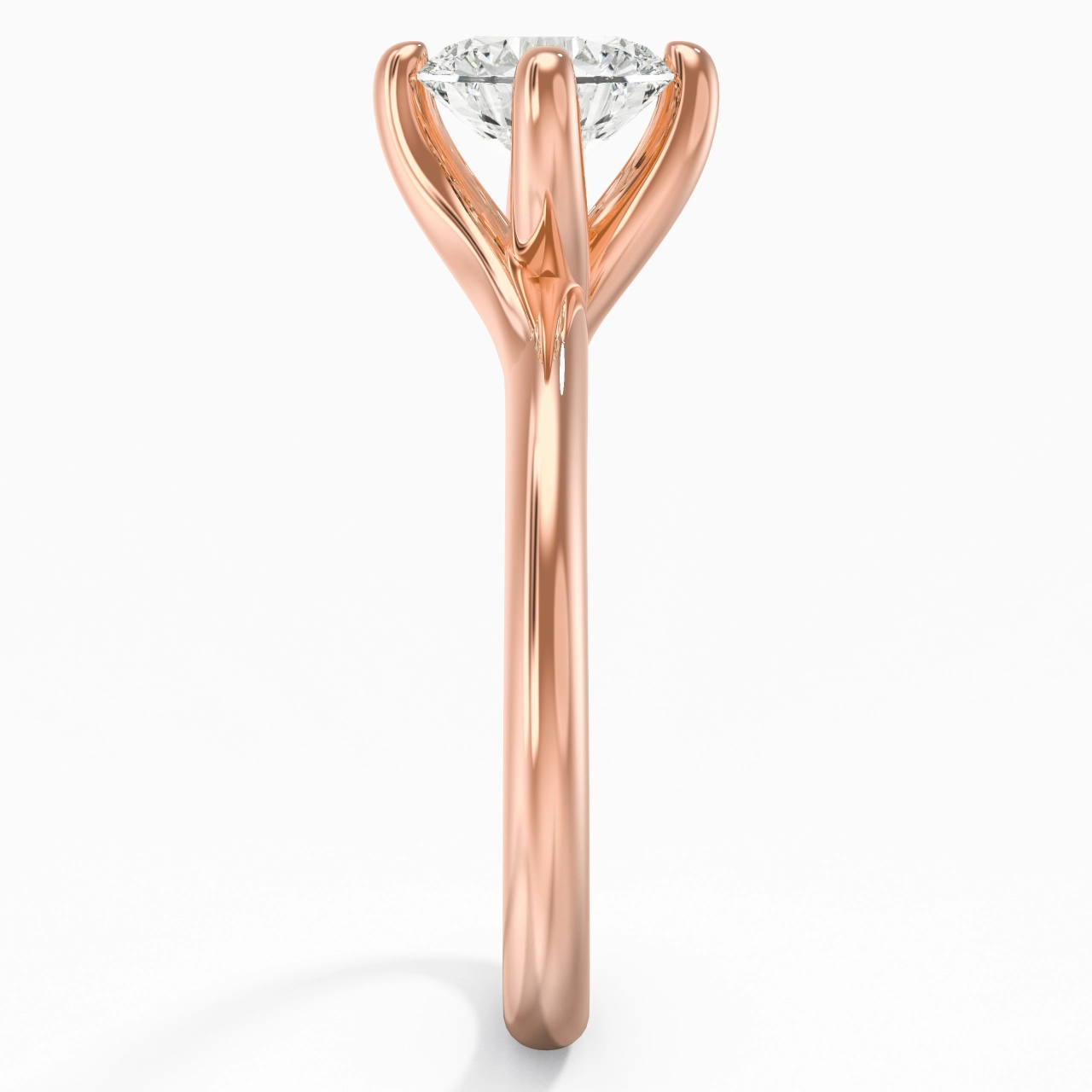 Minimalist Round Cut Engagement Ring