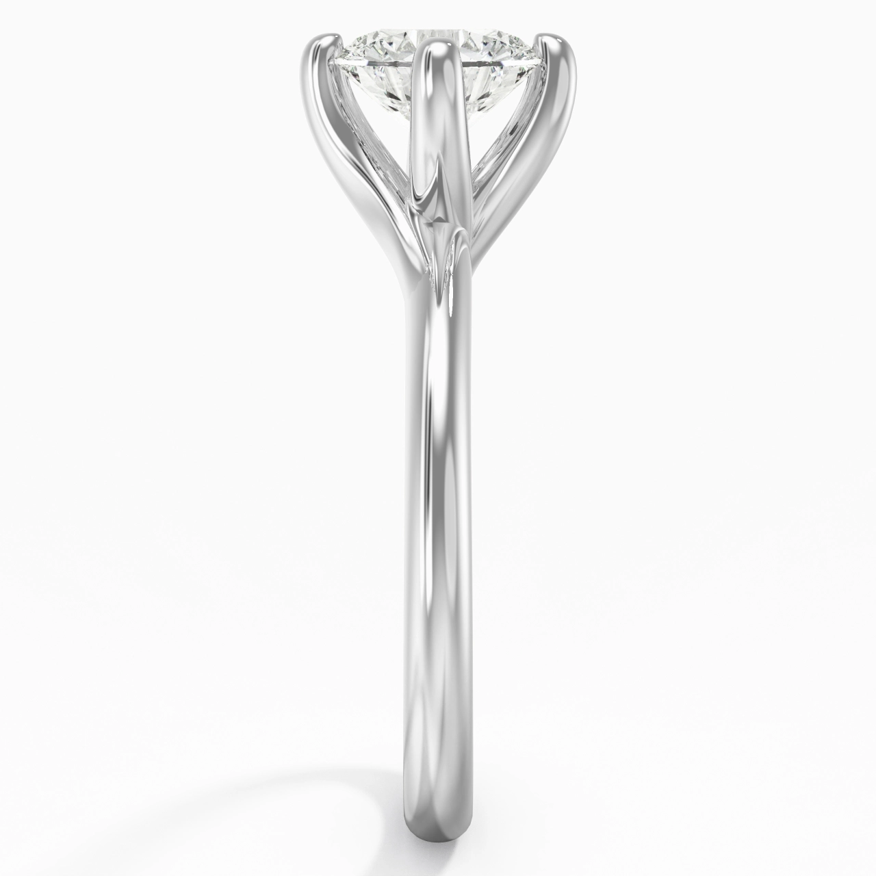 Minimalist Round Cut Engagement Ring