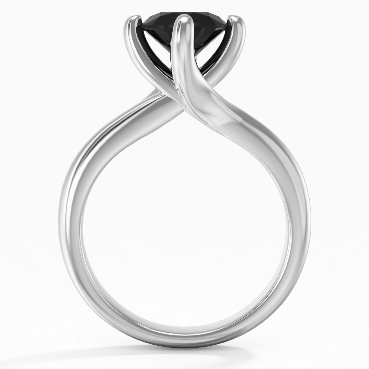 Minimalist Round Cut Engagement Ring