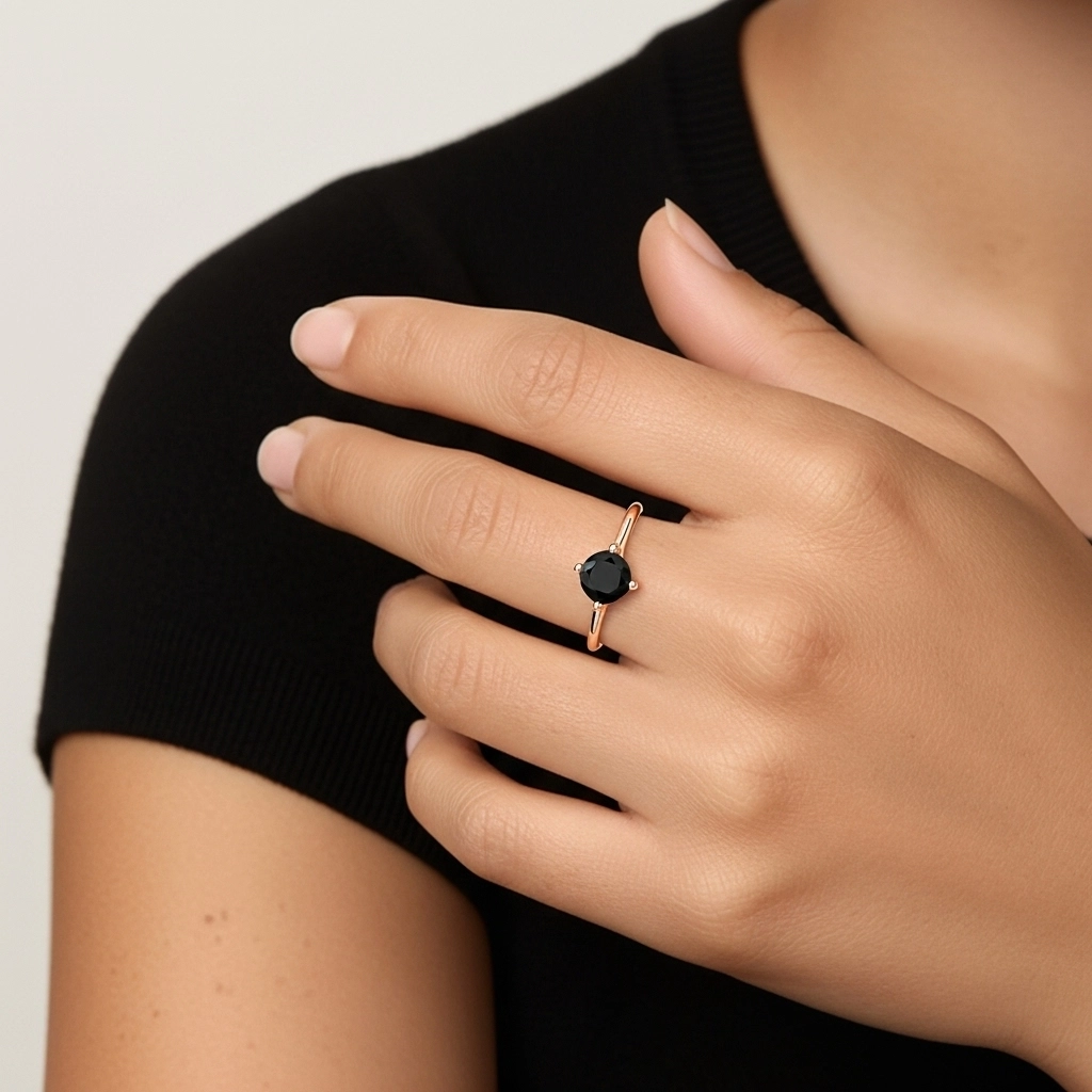 Minimalist Round Cut Engagement Ring