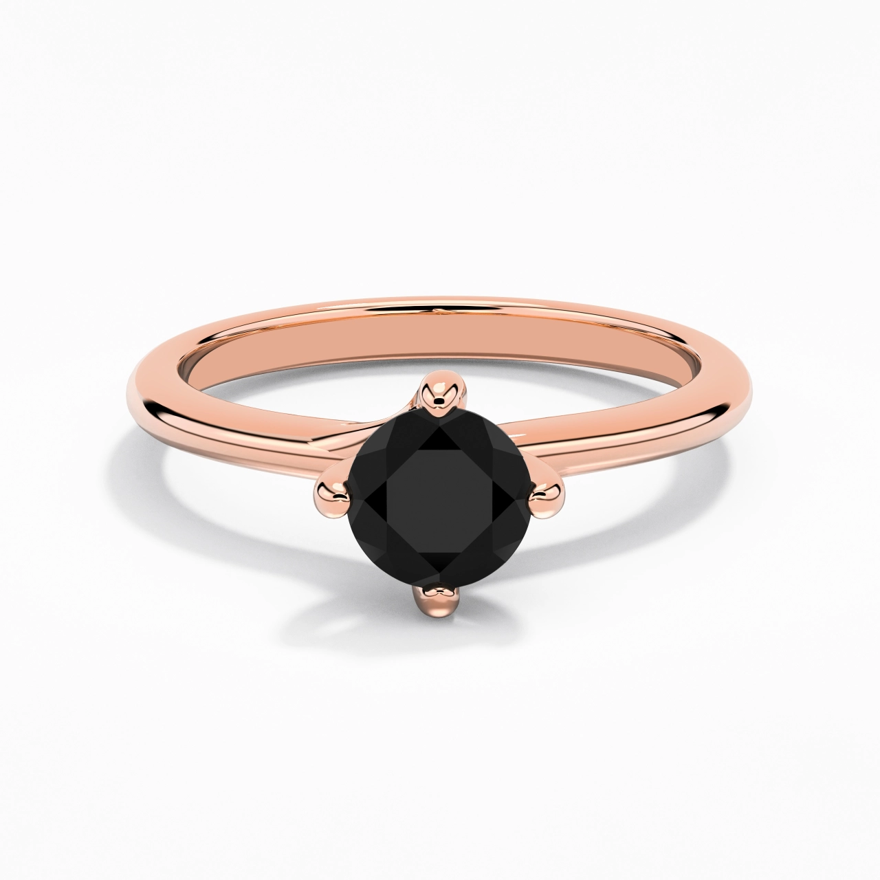 Minimaliste Rond Coupé Bague de fiançailles