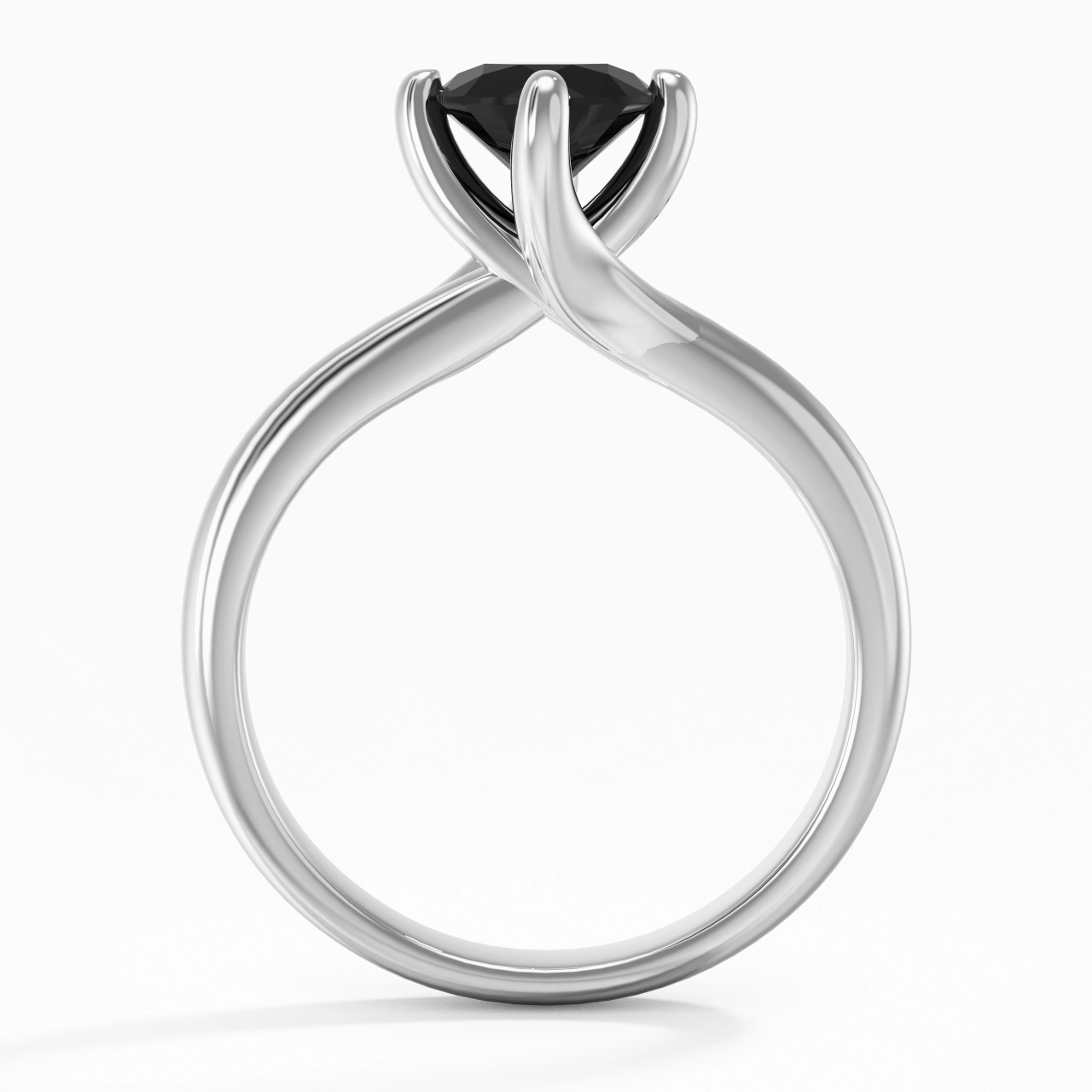 Minimalist Round Cut Engagement Ring