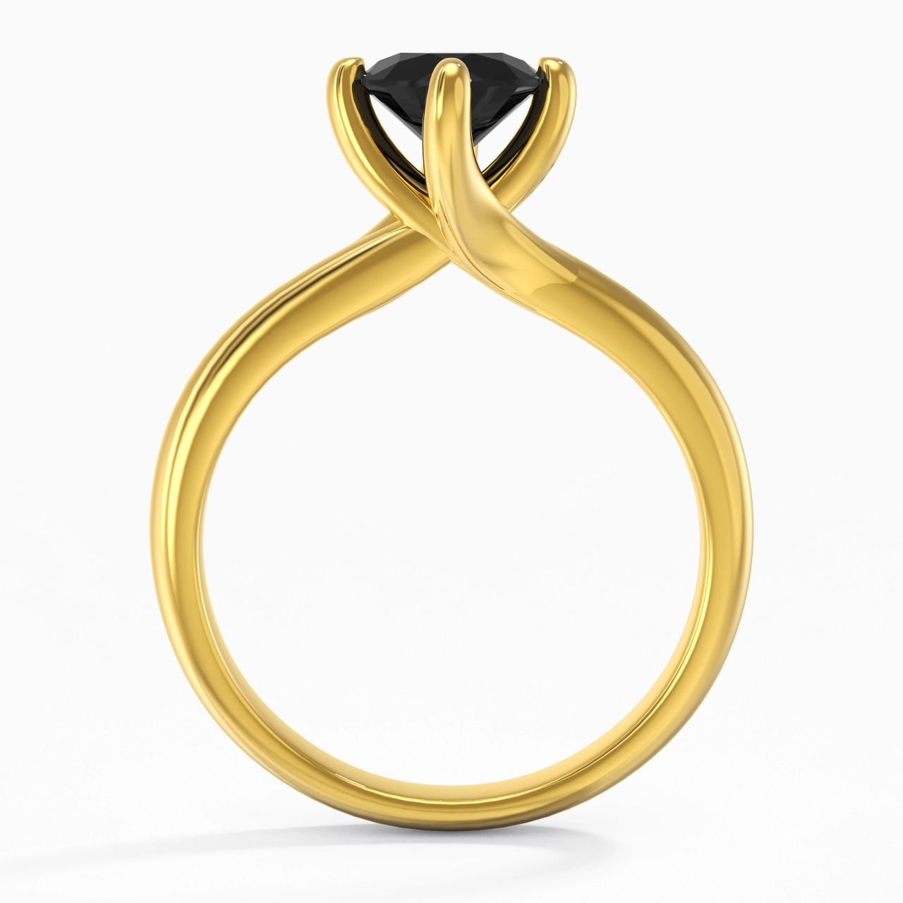 Minimalist Round Cut Engagement Ring