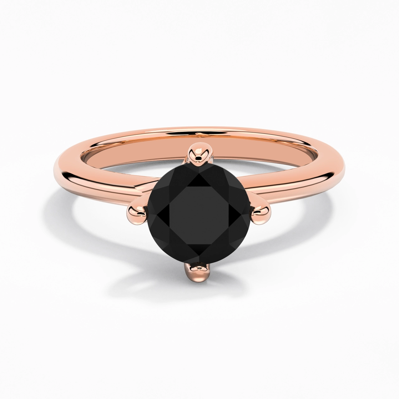 Minimaliste Rond Coupé Bague de fiançailles