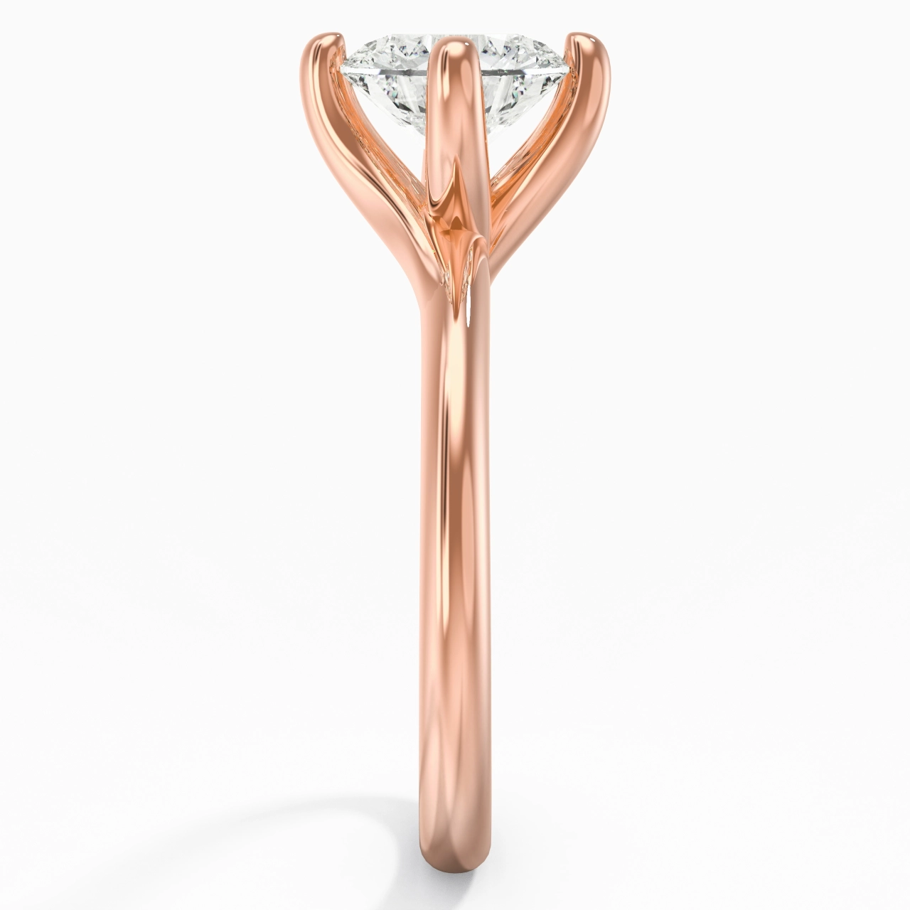 Minimalist Round Cut Engagement Ring