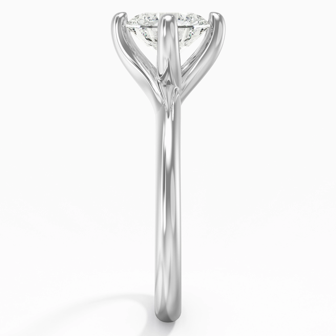 Minimalist Round Cut Engagement Ring