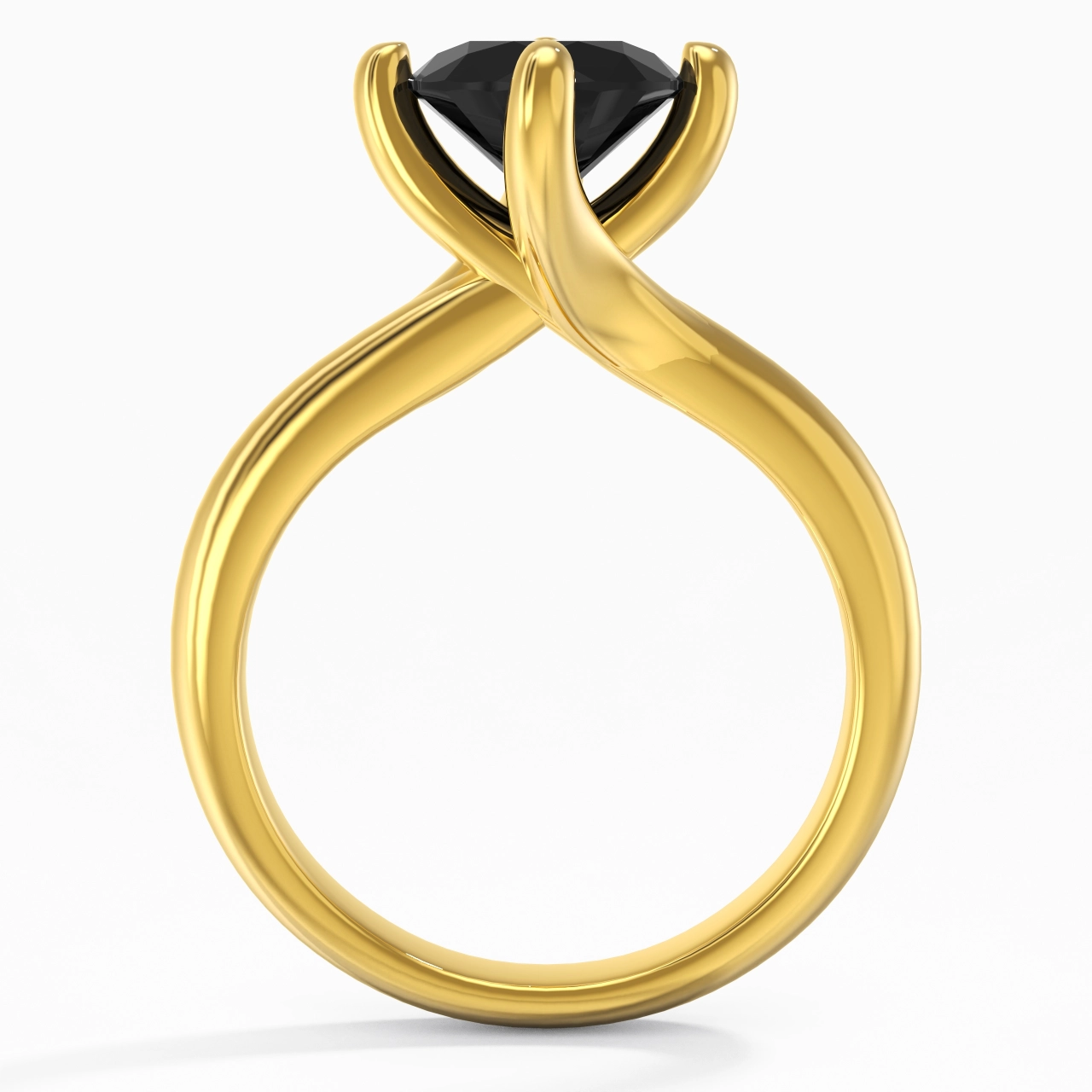 Minimalist Round Cut Engagement Ring