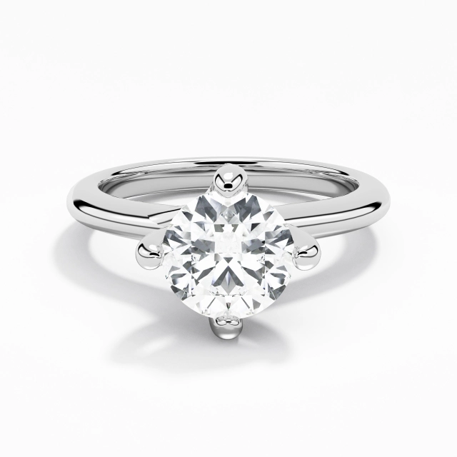 Moissanite Minimaliste Solitaire Bague de fiançailles Platine Tourner 1.50ct Rond Coupé Pour Femme Moissanite Minimaliste Solitaire Bague de fiançailles Platine Tourner 1.50ct Rond Coupé Pour Femme