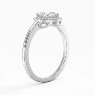 Retro Round 1.00ct Moissanite Engagement Ring