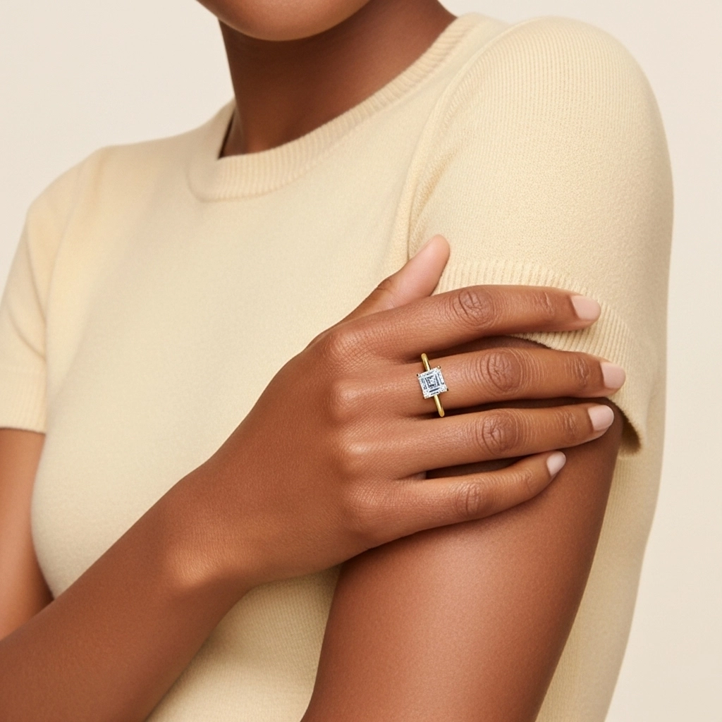 Solitaire Engagement Ring 1.00ct Moissanite