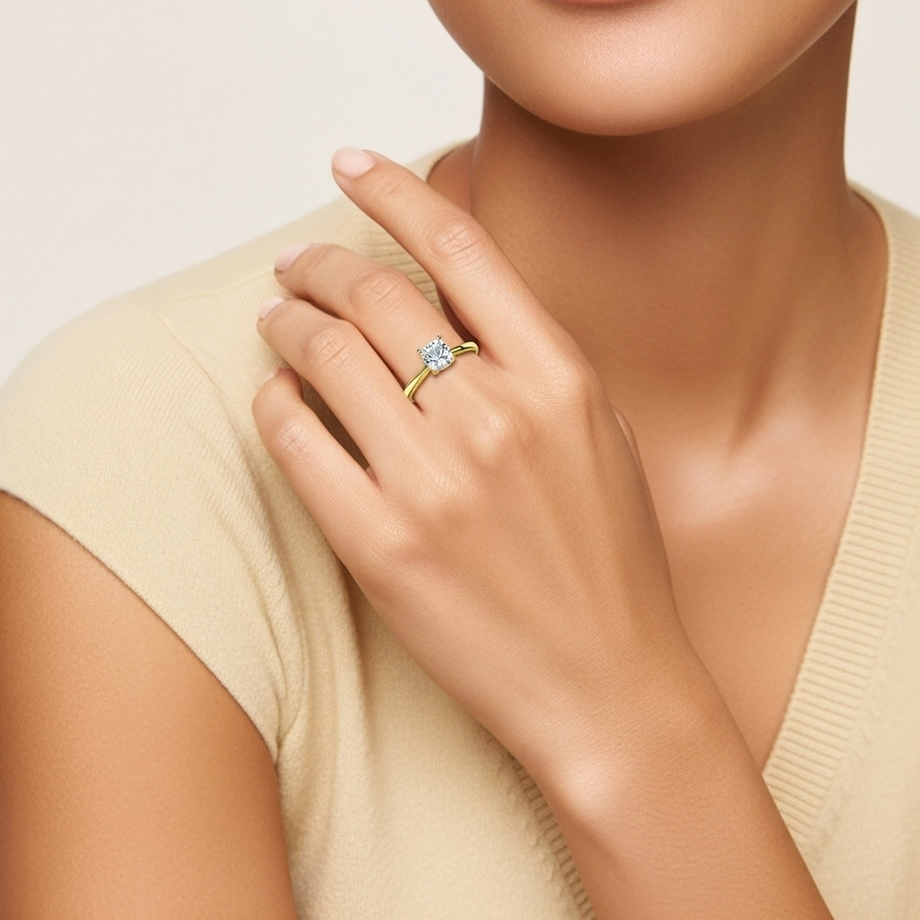 Solitaire Engagement Ring 1.00ct Moissanite