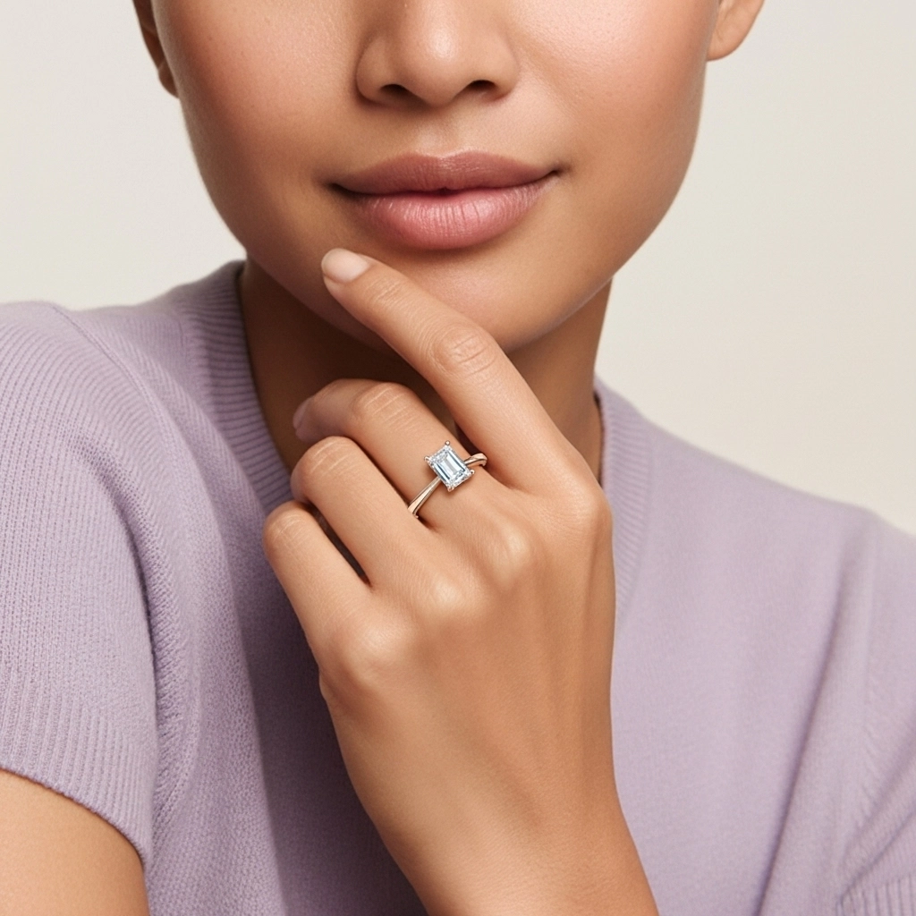 Solitaire Engagement Ring 1.00ct Moissanite