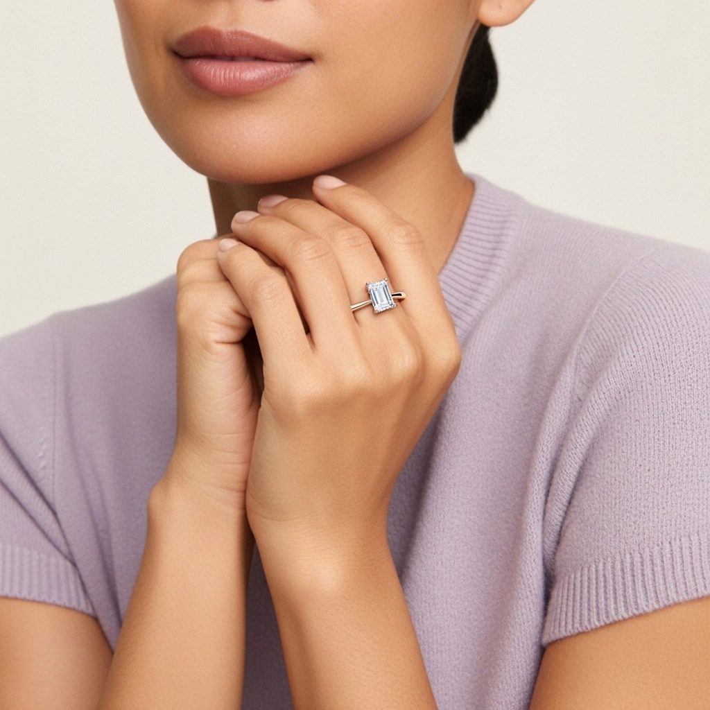 Solitaire Engagement Ring 1.00ct Moissanite