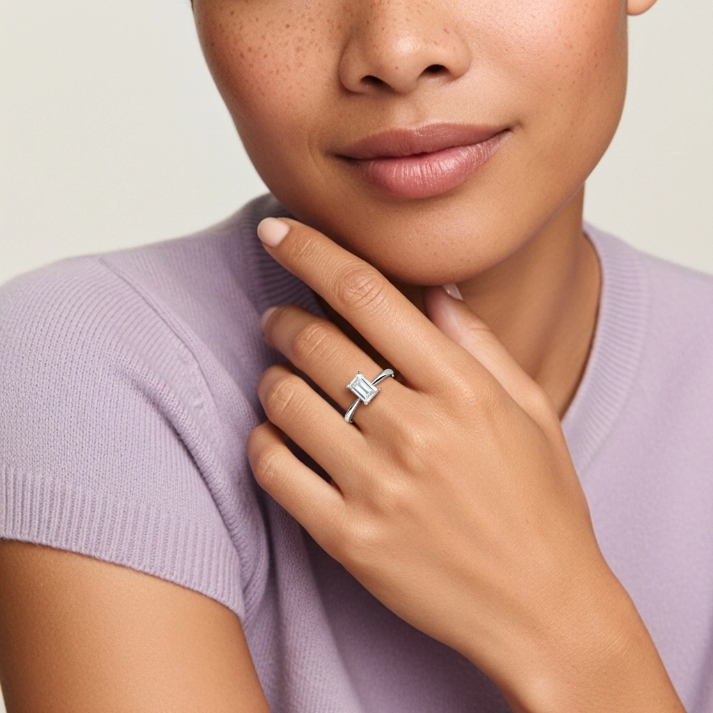 Solitaire Engagement Ring 1.00ct Moissanite