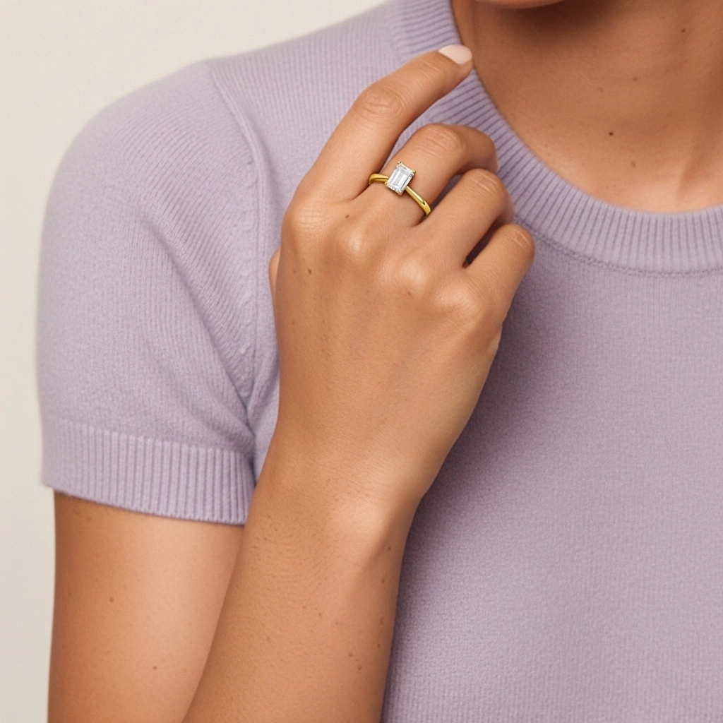 Solitaire Engagement Ring 1.00ct Moissanite