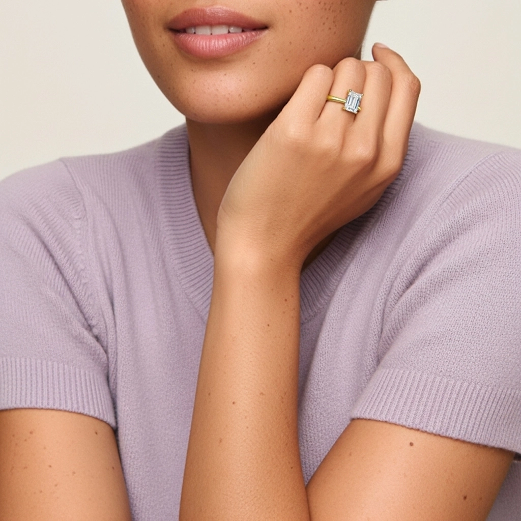 Solitaire Engagement Ring 1.00ct Moissanite