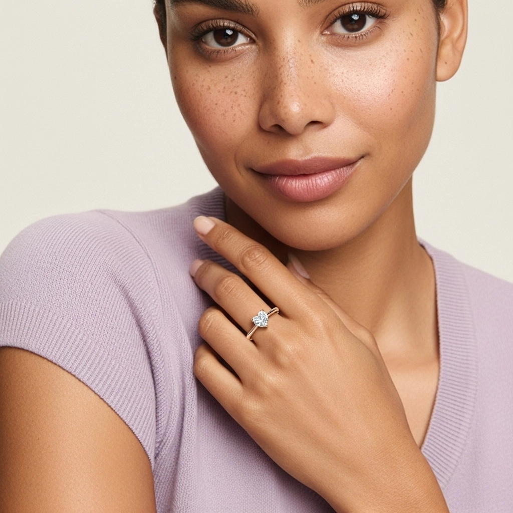 Solitaire Engagement Ring 1.00ct Moissanite