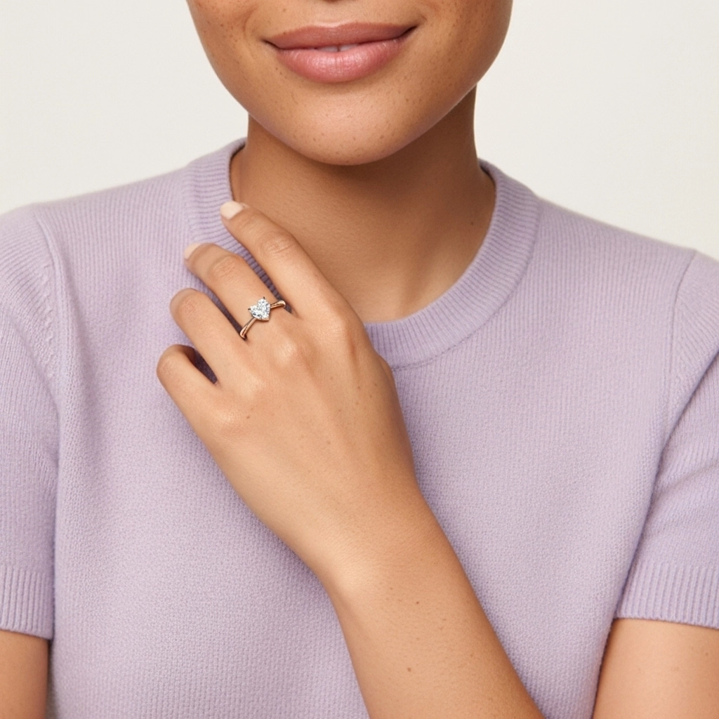 Solitaire Engagement Ring 1.00ct Moissanite