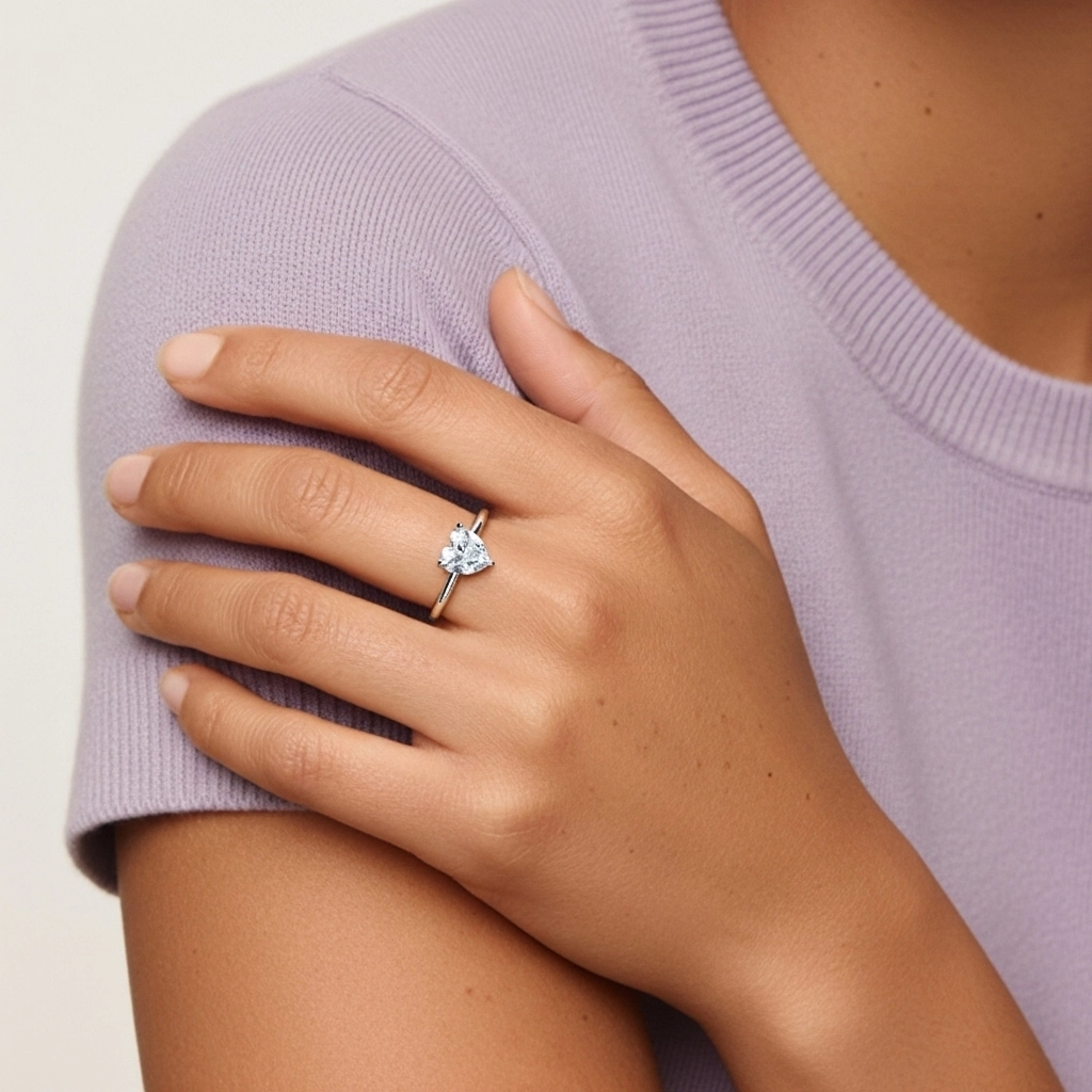 Solitaire Engagement Ring 1.00ct Moissanite