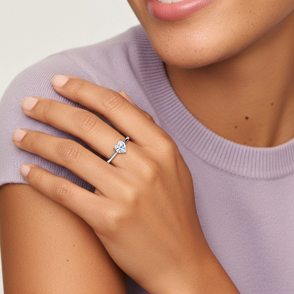 Solitaire Engagement Ring 1.00ct Moissanite