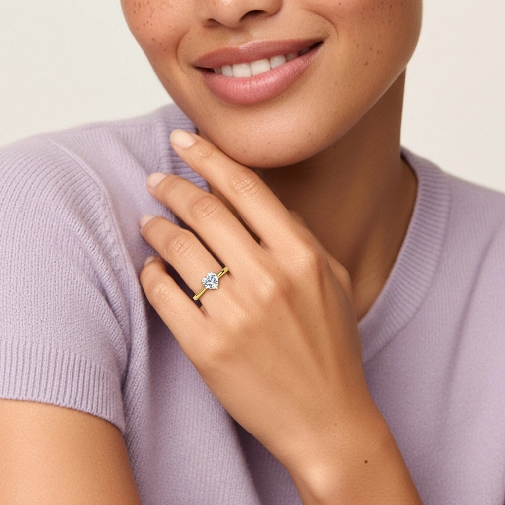 Solitaire Engagement Ring 1.00ct Moissanite