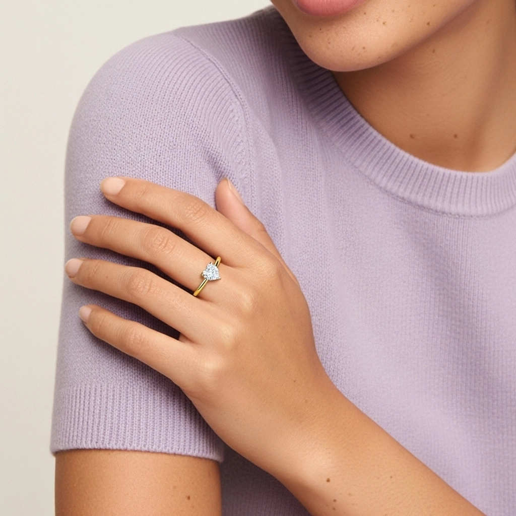 Solitaire Engagement Ring 1.00ct Moissanite