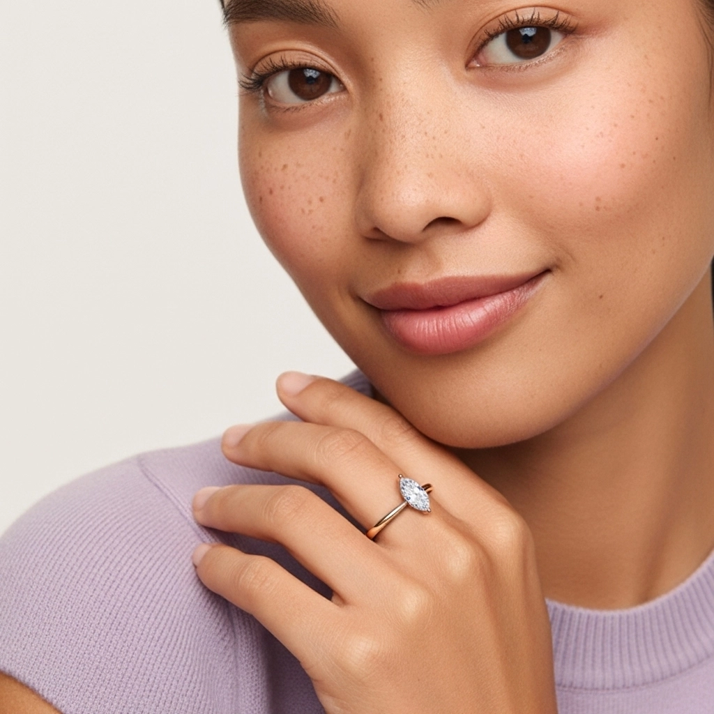 Solitaire Engagement Ring 1.00ct Moissanite