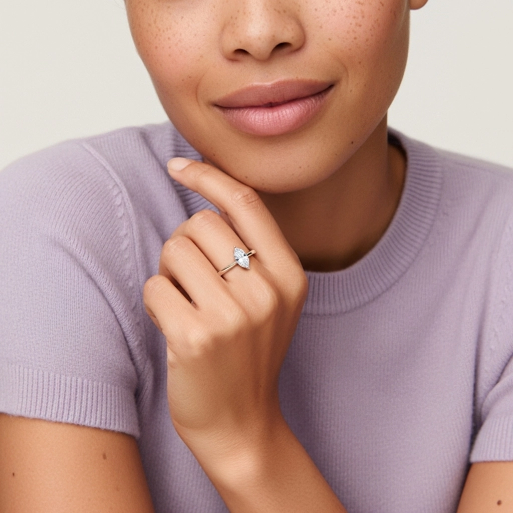 Solitaire Engagement Ring 1.00ct Moissanite