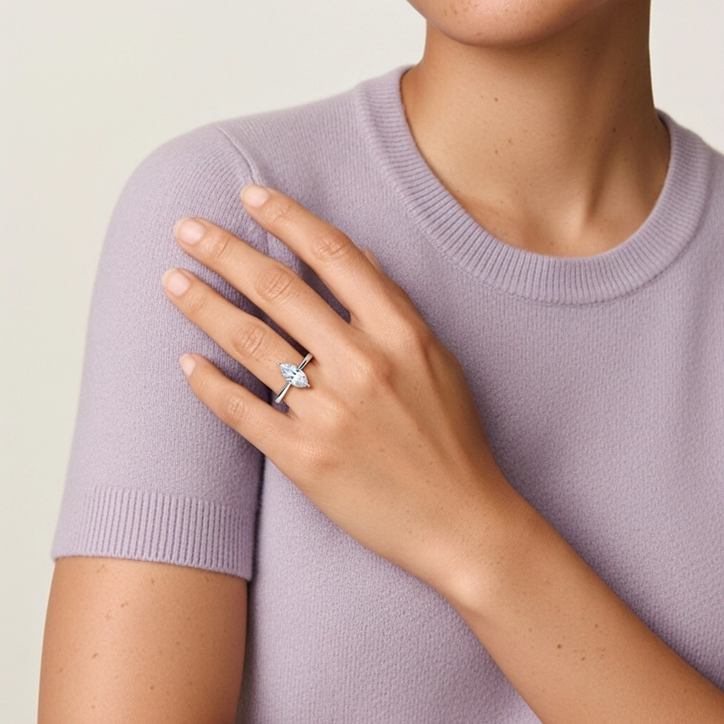 Solitaire Engagement Ring 1.00ct Moissanite