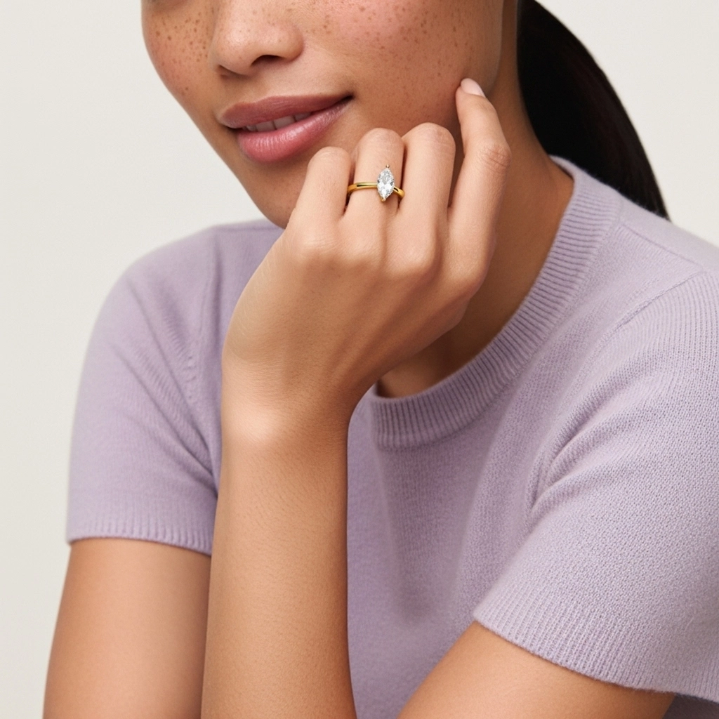 Solitaire Engagement Ring 1.00ct Moissanite