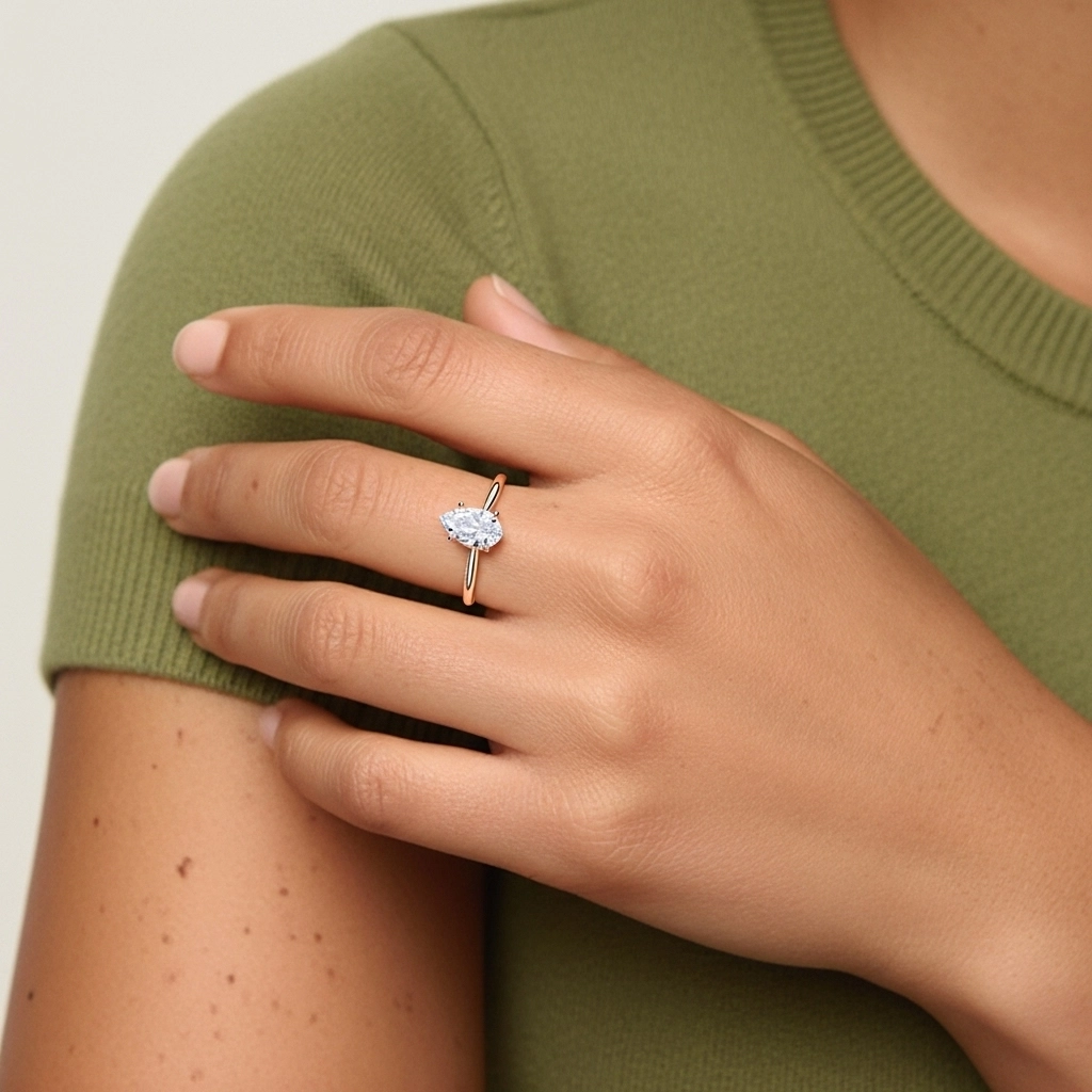 Solitaire Engagement Ring 1.00ct Moissanite