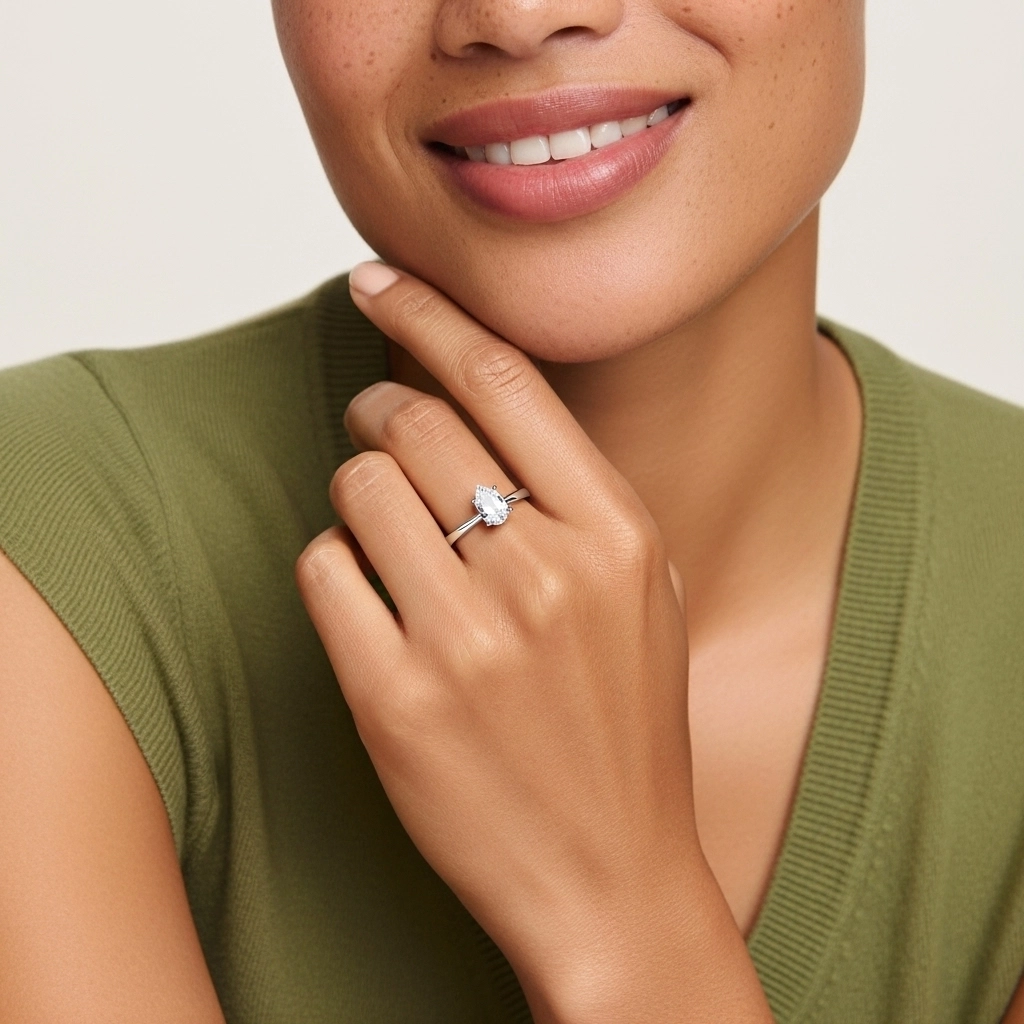 Solitaire Engagement Ring 1.00ct Moissanite