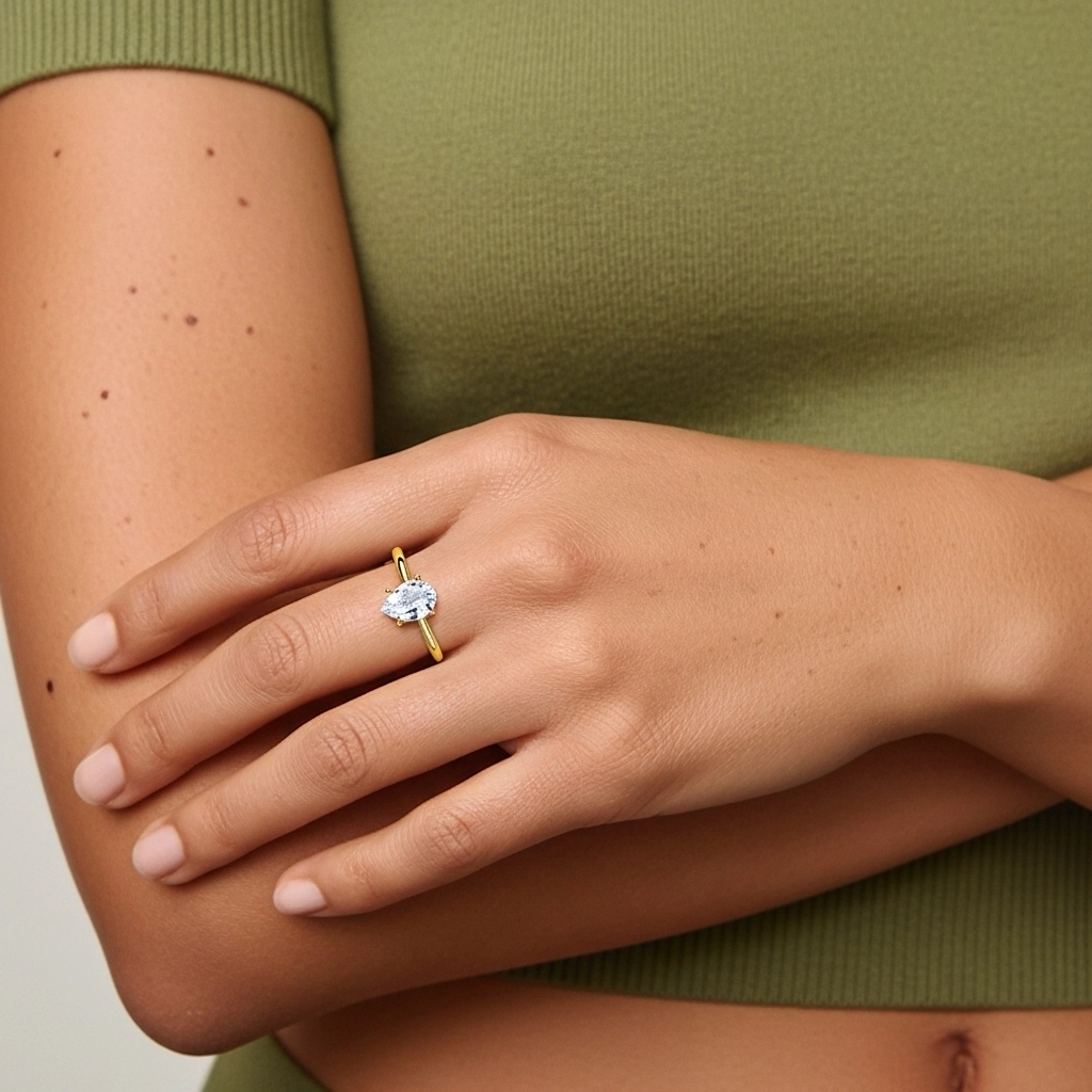 Solitaire Engagement Ring 1.00ct Moissanite