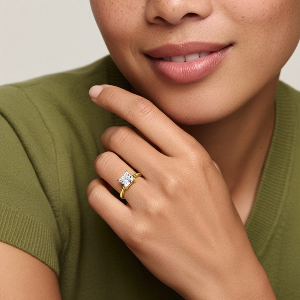 Solitaire Engagement Ring 1.00ct Moissanite