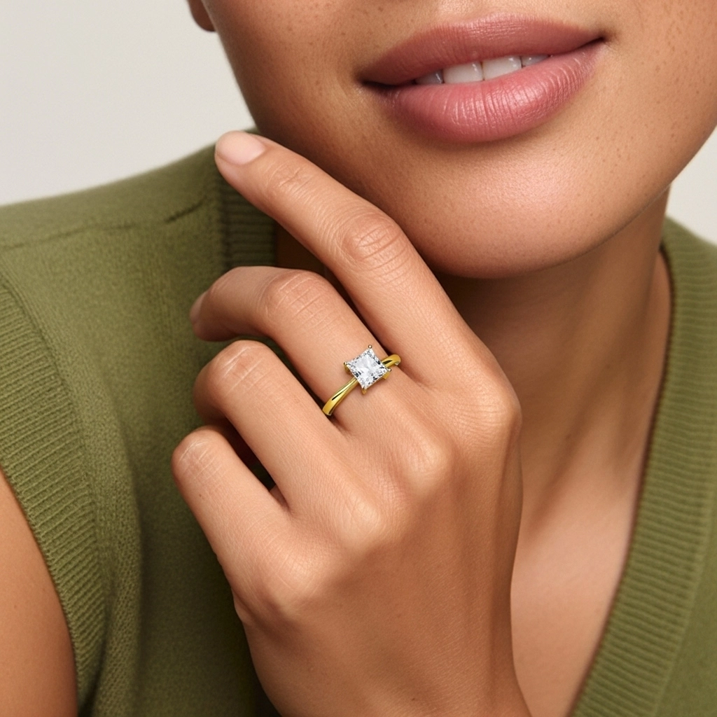 Solitaire Engagement Ring 1.00ct Moissanite